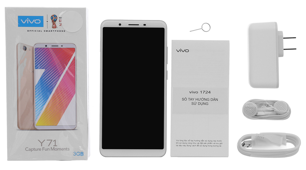 Bộ sản phẩm gồm: Hộp, Tai nghe, Cáp, Cây lấy sim