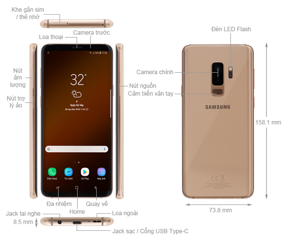 Samsung Galaxy S9+ 128GB Hoàng Kim