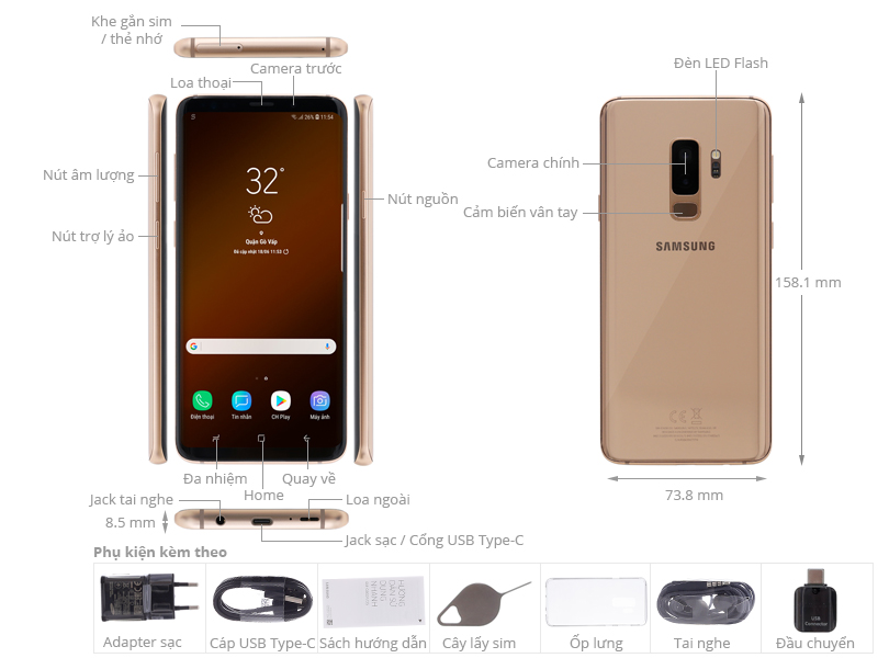 Samsung Galaxy S9+ 128GB Hoàng Kim