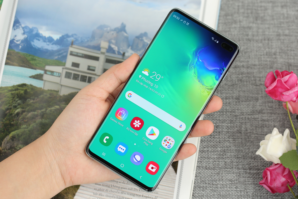 Điện thoại Samsung Galaxy S10+ Màu Xanh lá