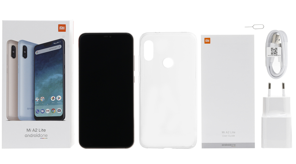 Bộ sản phẩm gồm: Hộp, Sách hướng dẫn, Cáp, Cây lấy sim, Ốp lưng