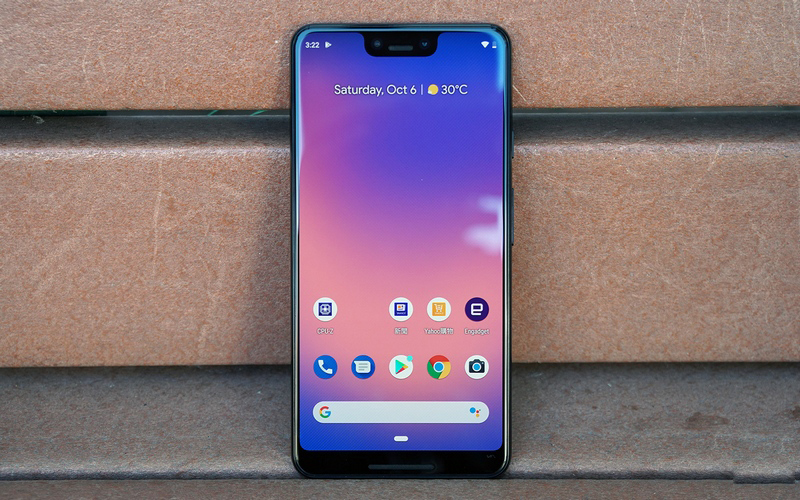 Thiết kế mặt trước của Google Pixel 3 XL