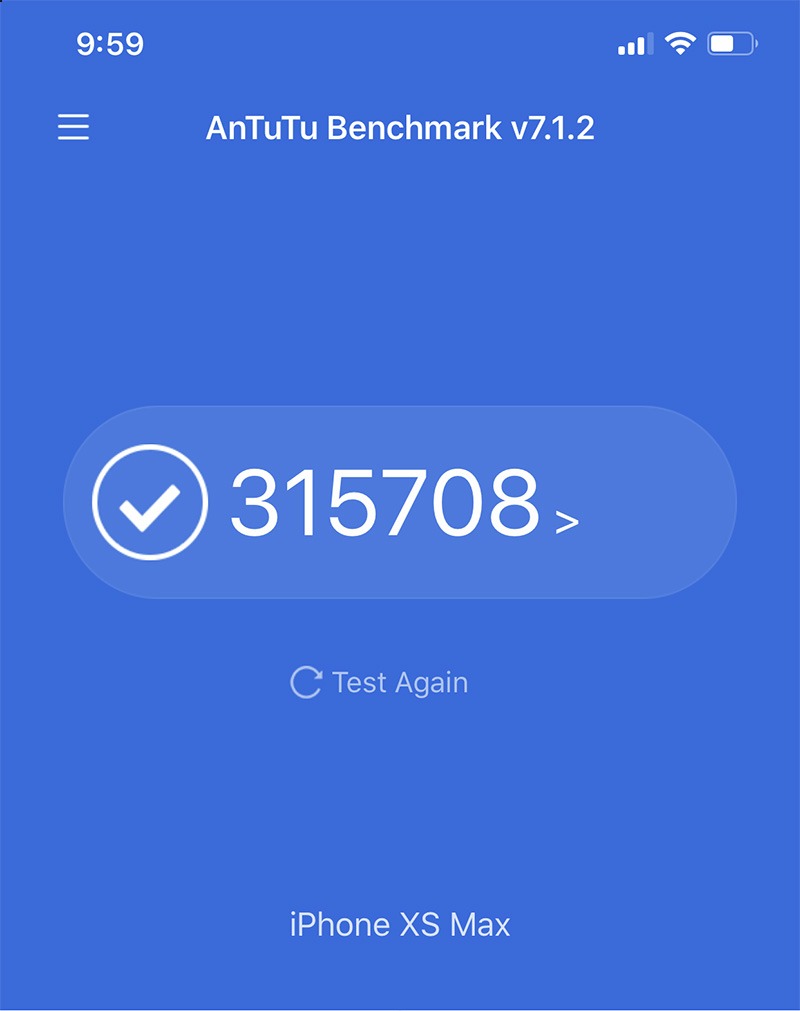 Điểm Antutu Benchmark trên Iphone Xs Max 256GB