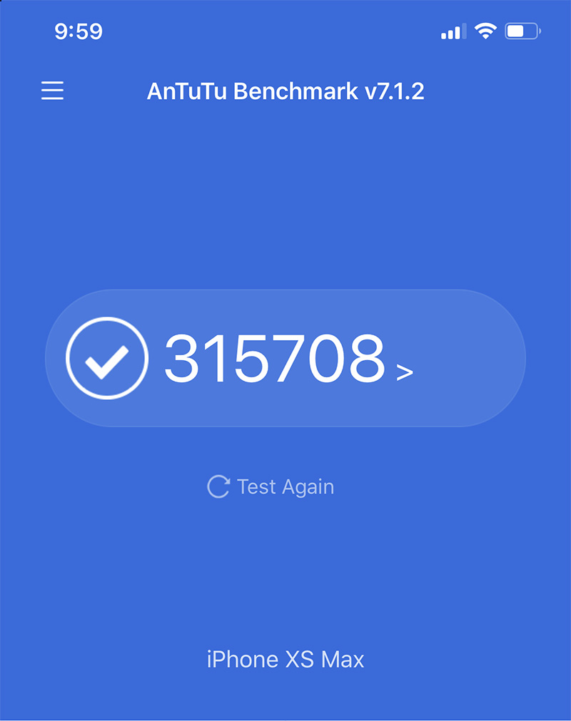 Điểm Antutu Benchmark trên iPhone Xs Max 256Gb