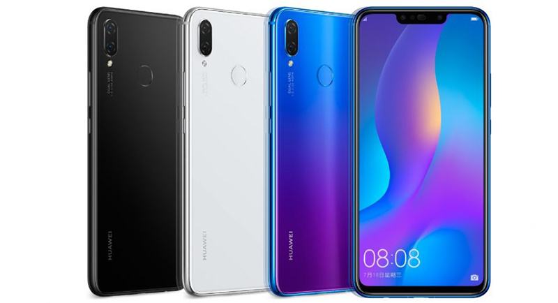 Thiết kế điện thoại Huawei Nova 3i trắng