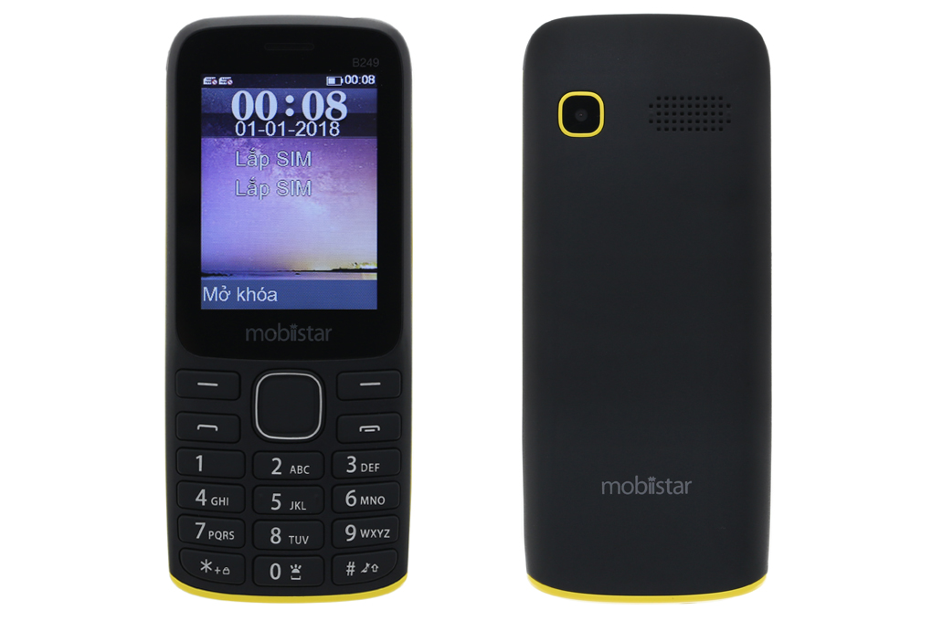 Điện thoại Mobiistar B249 Màu Đen - Vàng