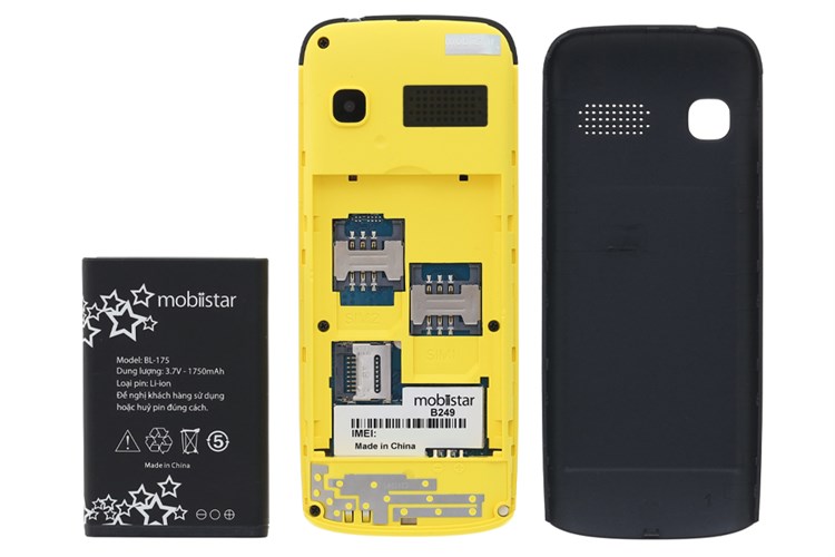 Điện thoại Mobiistar B249 Màu Đen - Vàng