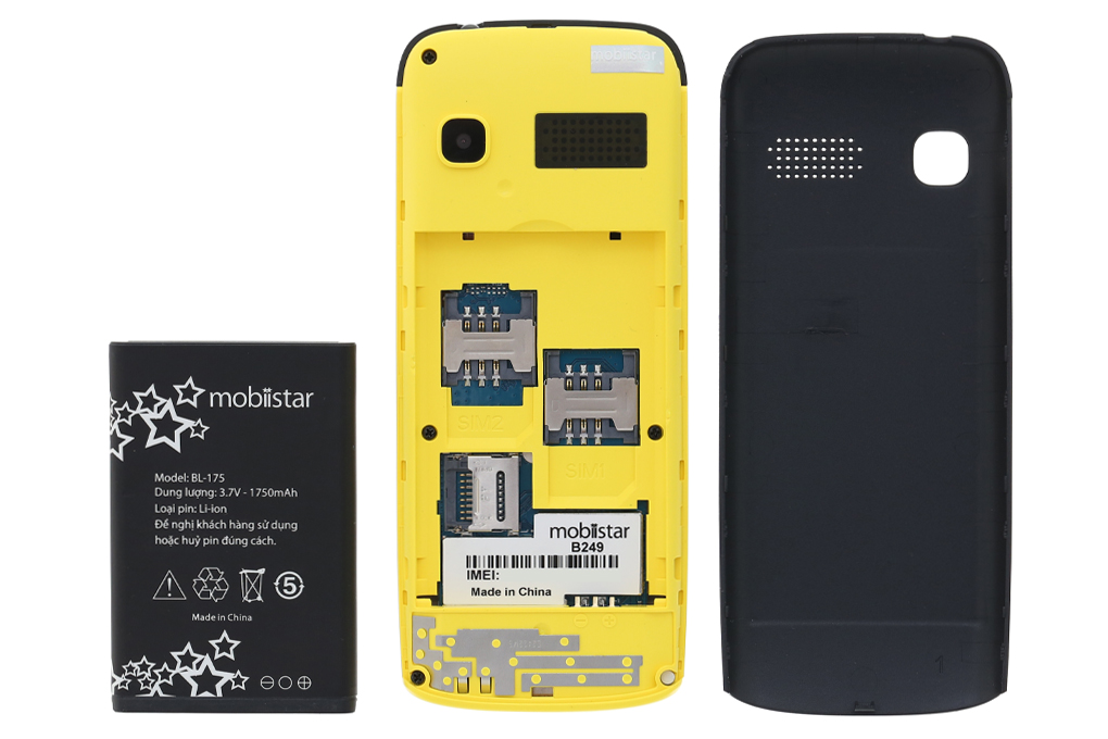 Điện thoại Mobiistar B249 Màu Đen - Vàng