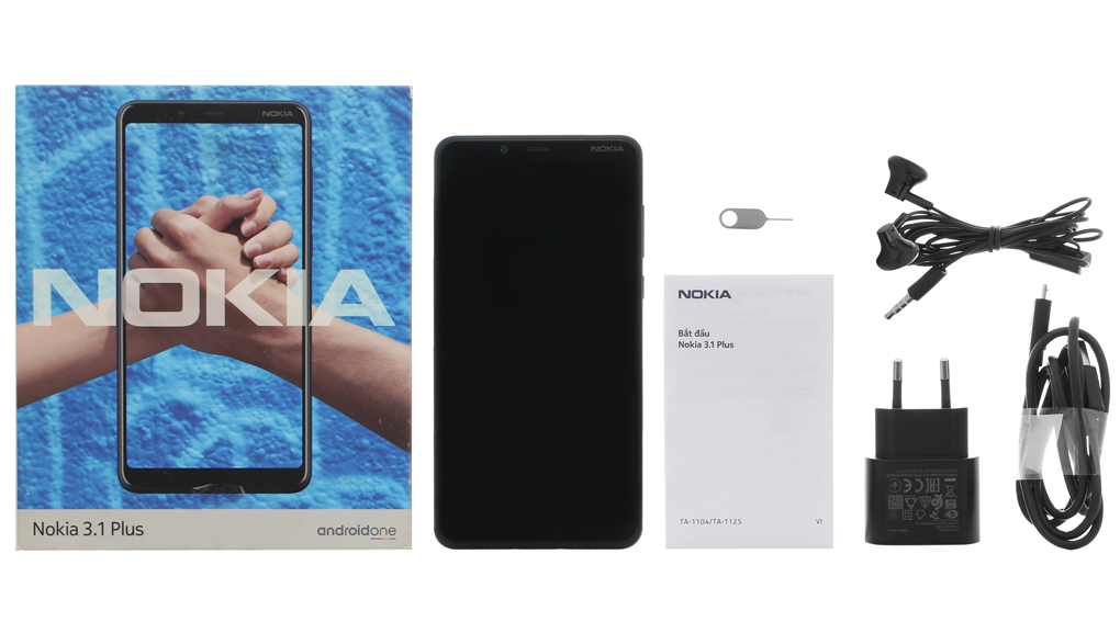 Bộ sản phẩm gồm: Tai nghe, Sách hướng dẫn, Cáp, Cây lấy sim