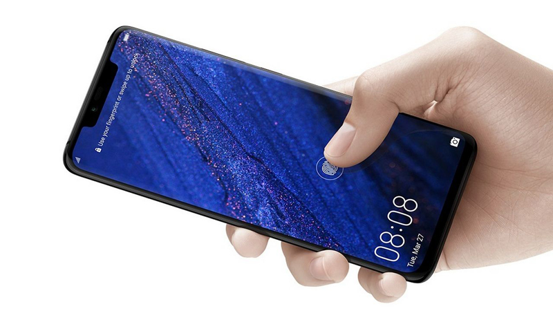 Cảm biến vân tay dưới màn hình trên Huawei Mate 20 RS Porsche Design