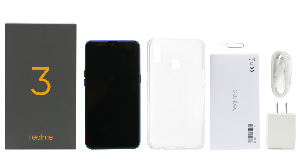 Bộ sản phẩm gồm: Hộp, Sách hướng dẫn, Cáp, Cây lấy sim, Ốp lưng