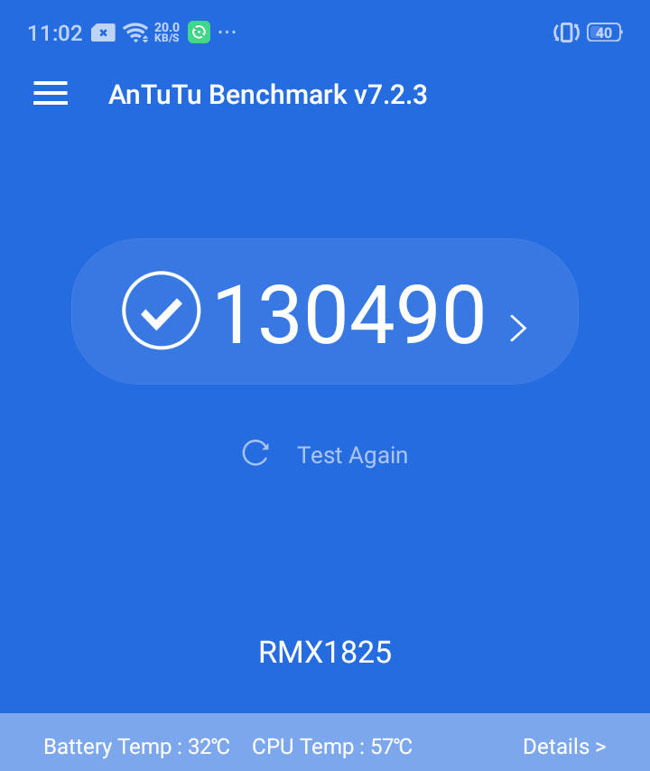Điểm hiệu năng Antutu Benchmark của điện thoại Realme 3 chính hãng