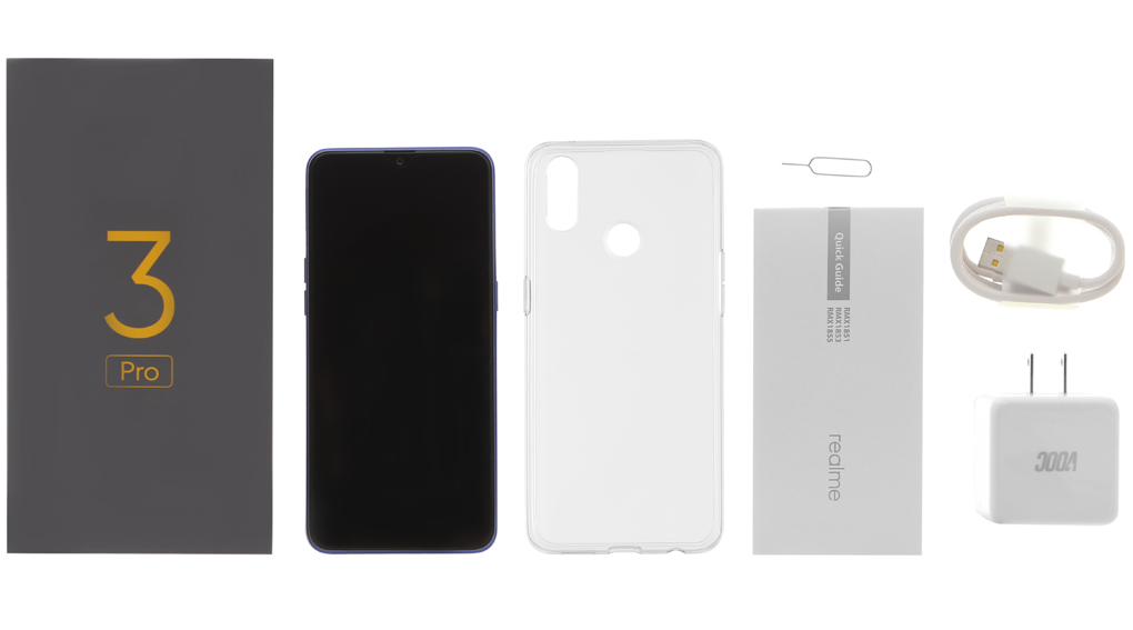 Bộ sản phẩm gồm: Hộp, Sách hướng dẫn, Cáp, Cây lấy sim, Ốp lưng