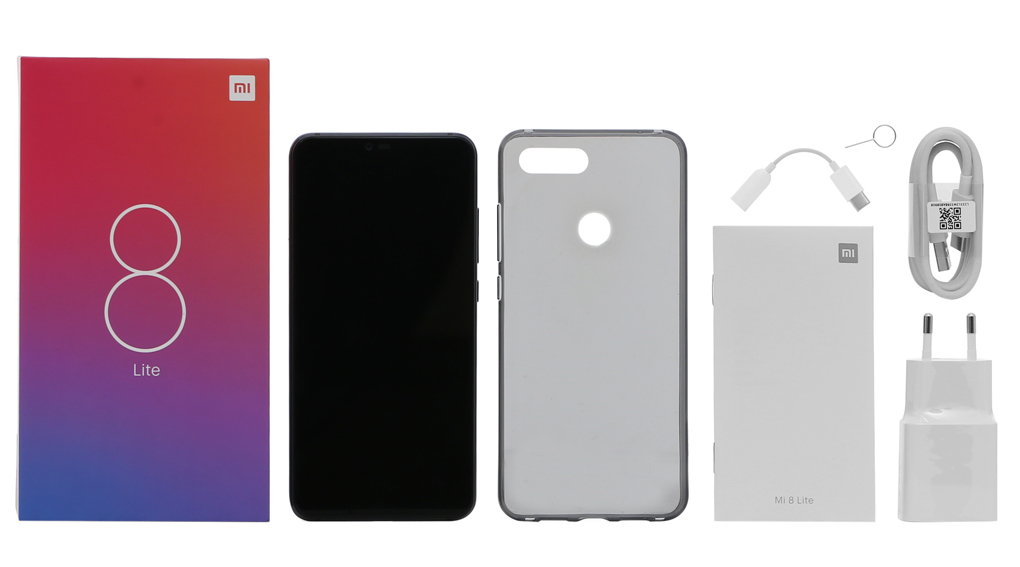 Bộ sản phẩm gồm: Hộp, Sách hướng dẫn, Jack chuyển tai nghe 3.5mm, Cáp, Cây lấy sim, Ốp lưng