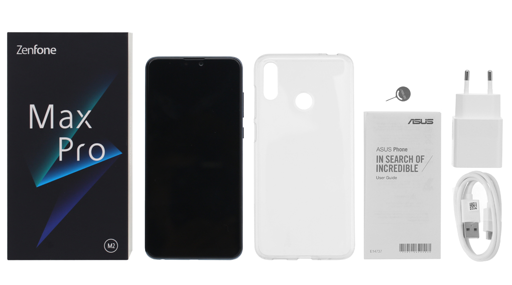 Bộ sản phẩm gồm: Hộp, Sách hướng dẫn, Cáp, Cây lấy sim, Ốp lưng