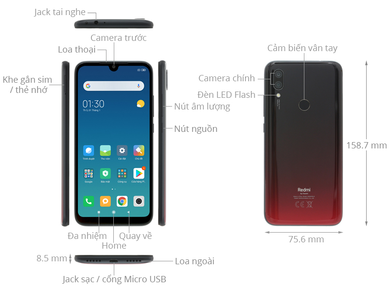Xiaomi Redmi 7 32Gb | Giá Rẻ, Chính Hãng, Nhiều Khuyến Mãi