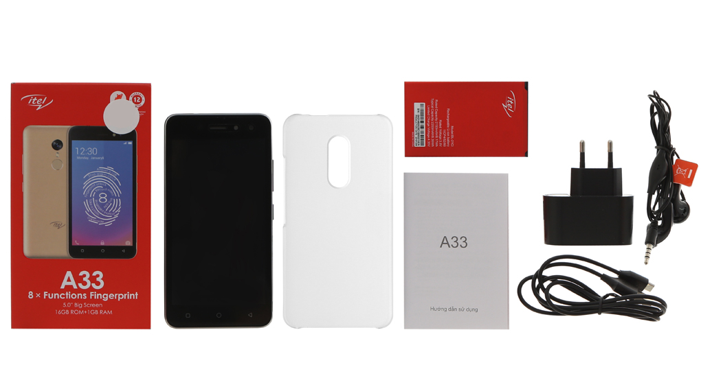 Bộ sản phẩm gồm: Hộp, Pin, Tai nghe, Cáp, Ốp lưng