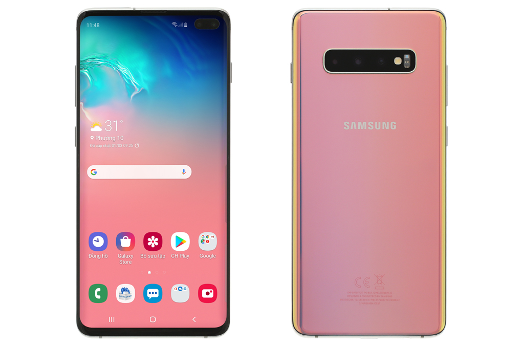 Điện thoại Samsung Galaxy S10+ 128GB Bạc Đa Sắc