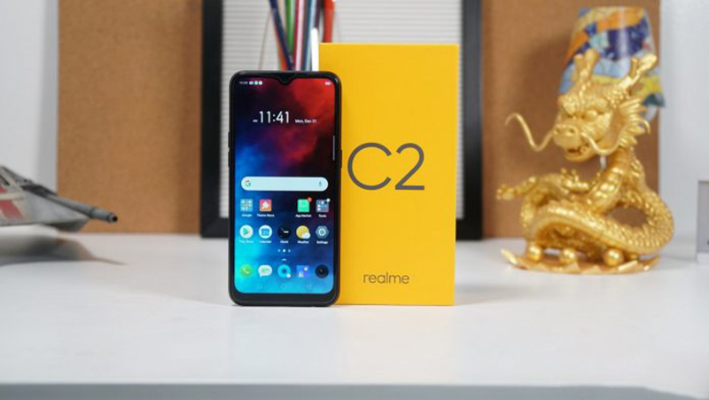 Camera trước selfie của điện thoại Realme C2 16GB chính hãng