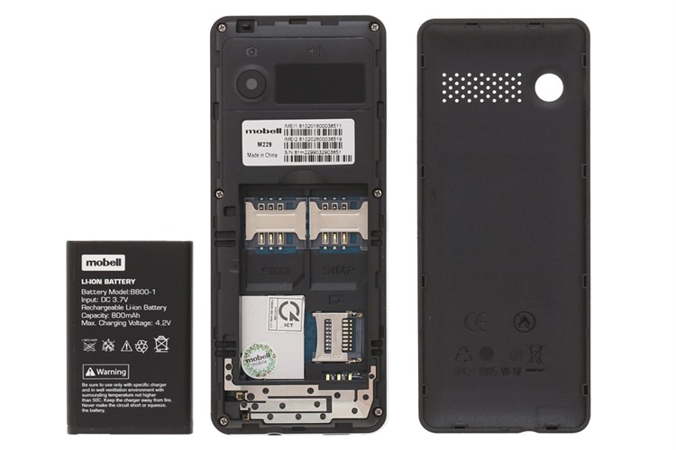 Điện thoại Mobell M229 (2019) Màu Đen