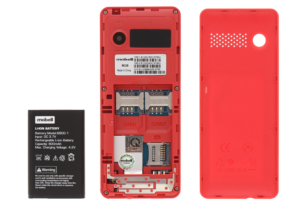 Điện thoại Mobell M229 (2019) Màu Đỏ