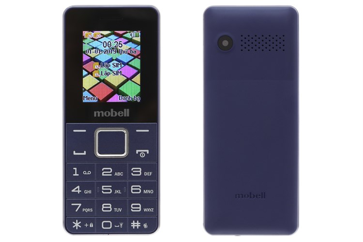 Điện thoại Mobell M229 (2019) Màu Xanh Dương