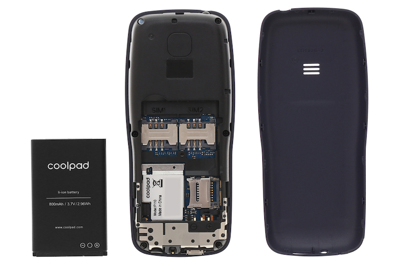 Điện thoại nghe gọi Coolpad F110 | Viên pin và khe sim Điện thoại nghe gọi Coolpad F110 | Viên pin và khe sim
