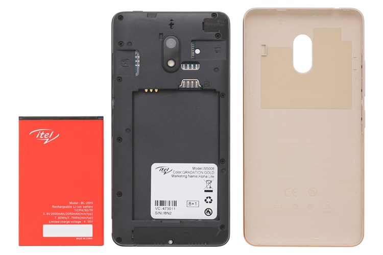 Điện thoại Itel Alpha Lite Màu Vàng