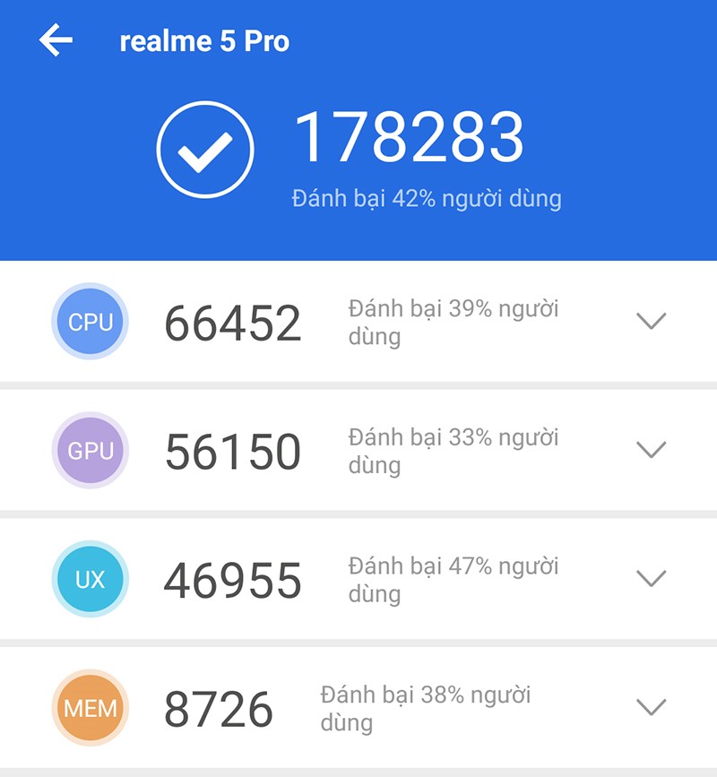 Realme 5 Pro 4GB | 178.000 điểm Antutu