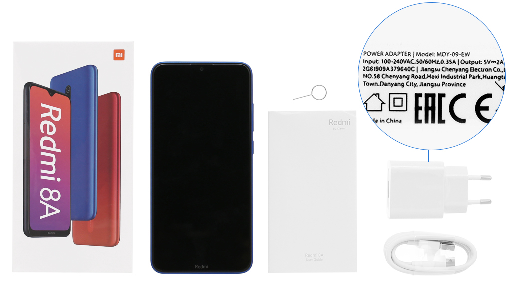 Bộ sản phẩm gồm: Hộp, Sách hướng dẫn, Cáp, Cây lấy sim