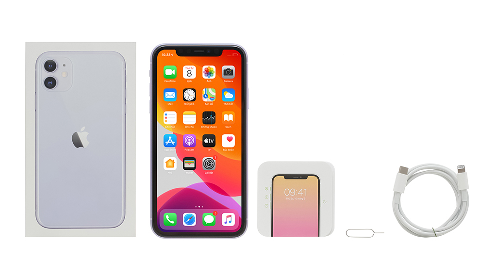 Bộ sản phẩm gồm: Hộp, Sách hướng dẫn, Cây lấy sim, Cáp Lightning - Type C