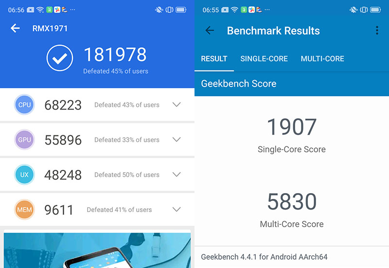 Realme 5 Pro 8GB | Điểm hiệu năng Antutu Benchmark