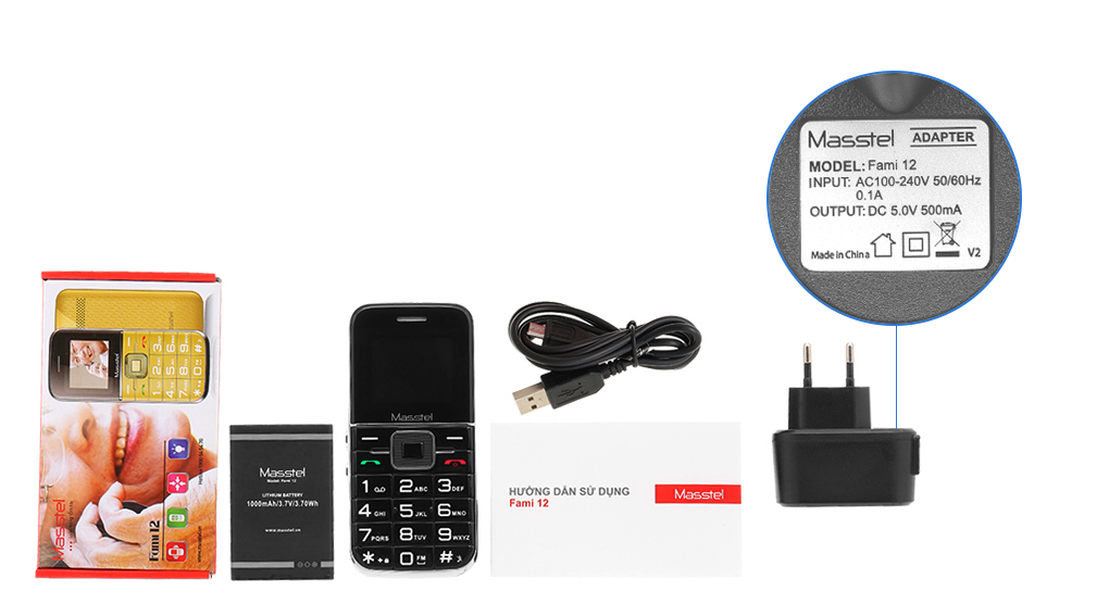 Bộ sản phẩm gồm: Hộp, Pin, Sạc, Sách hướng dẫn, Cáp