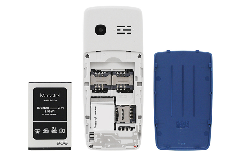 Masstel Izi 120 | Hỗ trợ 2 sim cùng thẻ nhớ Micro SD