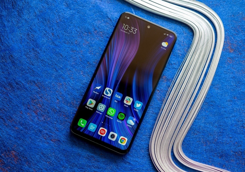 Điện thoại Redmi Note 9S với thiết kế màn hình tràn viền