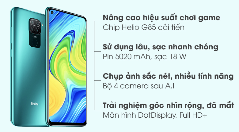 Xiaomi Redmi Note 9 - Chính Hãng, Trả Góp