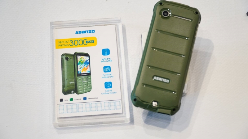 Điện thoại Asanzo N3 | Thiết kế kim sac dự phòng