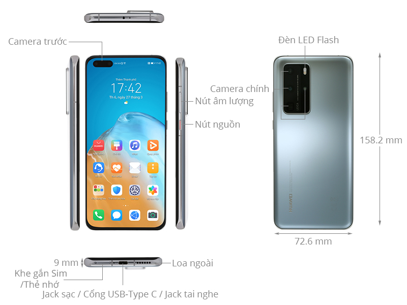Huawei P40 Pro (Nền tảng Huawei Mobile Service)
