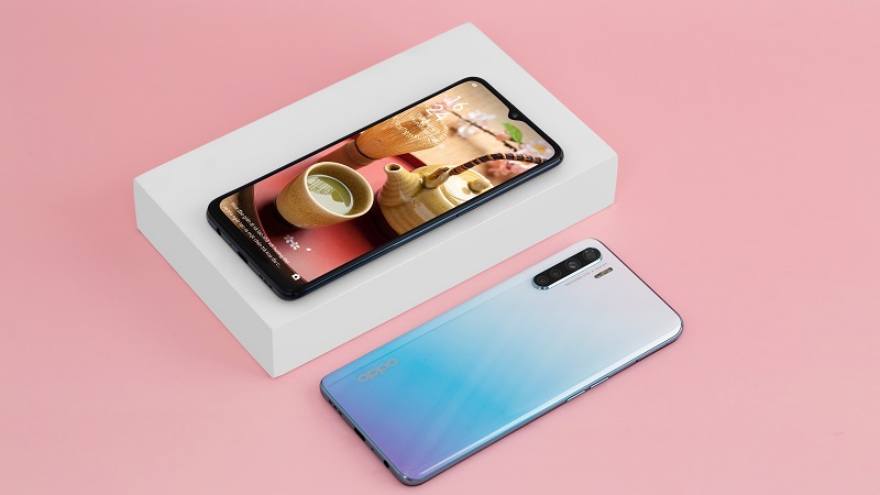 Điện thoại OPPO A91 mặt lưng sang trọng