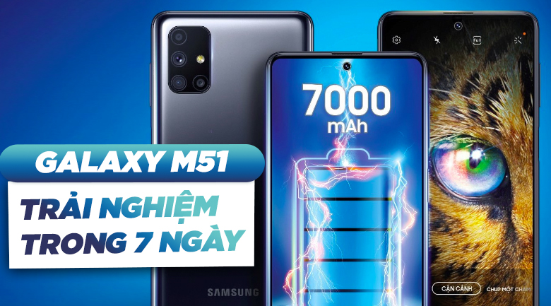 Samsung Galaxy M51 - Đánh giá, thông tin, hình ảnh Samsung Galaxy M51 là chiếc điện thoại đáng để sở hữu. Với màn hình tràn viền lớn 6.7 inch, pin siêu trâu 7000mAh và cụm camera với trang bị ấn tượng, M51 sẽ đáp ứng được nhu cầu của bất kỳ ai. Xem ngay hình ảnh và đánh giá chi tiết về sản phẩm này.