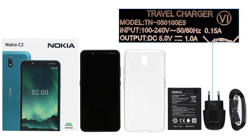 Bộ sản phẩm gồm: Pin, Sách hướng dẫn, Ốp lưng, Cáp microUSB, Củ sạc rời đầu Type A