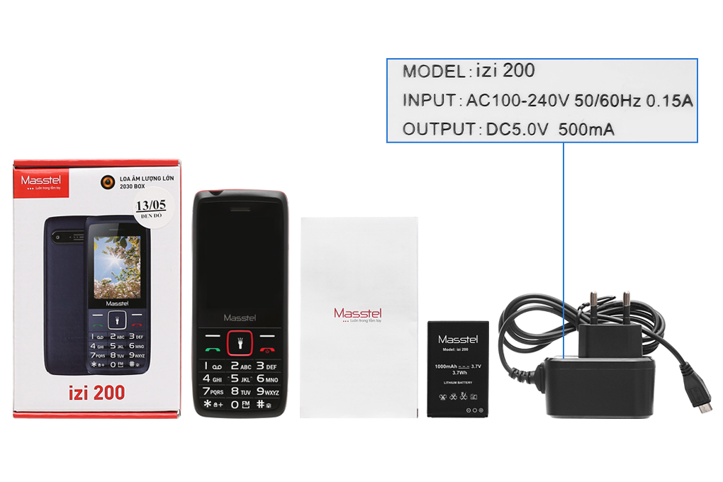 Bộ sản phẩm gồm: Hộp, Pin, Sách hướng dẫn, Sạc liền cáp MicroUSB