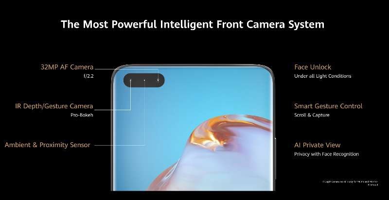 Điện thoại Huawei P40 Pro Plus | Cụm camera kép ở mặt trước