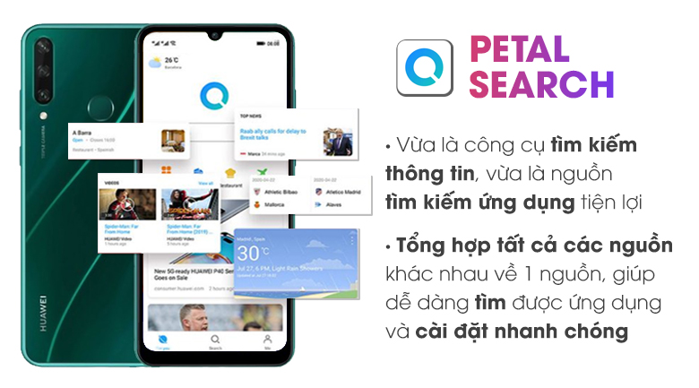 Điện thoại Huawei Y6p (Nền tảng Huawei Mobile Service)