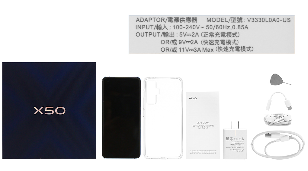 Bộ sản phẩm gồm: Hộp, Tai nghe, Sách hướng dẫn, Cáp, Cây lấy sim, Ốp lưng, Phiếu bảo hành, Cáp chuyển đổi