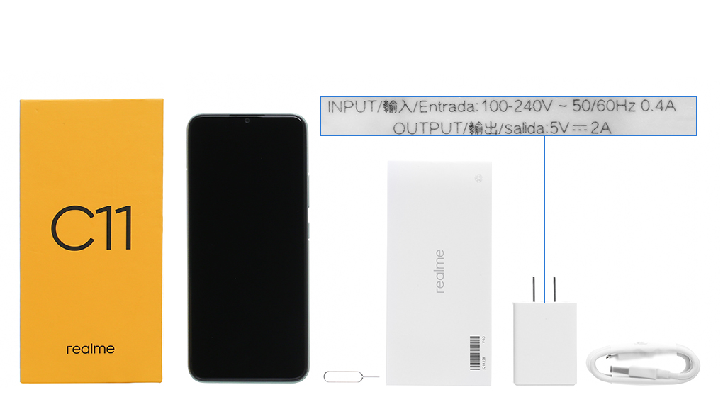 Bộ sản phẩm gồm: Hộp, Sách hướng dẫn, Cây lấy sim, Cáp microUSB, Củ sạc nhanh rời đầu Type A