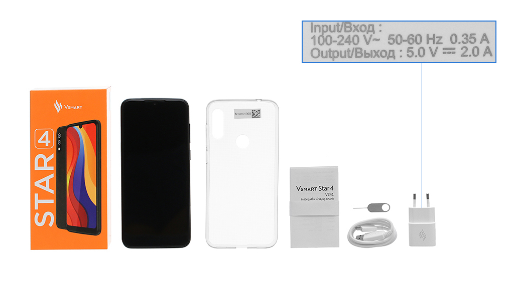 Bộ sản phẩm gồm: Hộp, Sách hướng dẫn, Cây lấy sim, Ốp lưng, Cáp Type C, Củ sạc nhanh rời đầu Type A