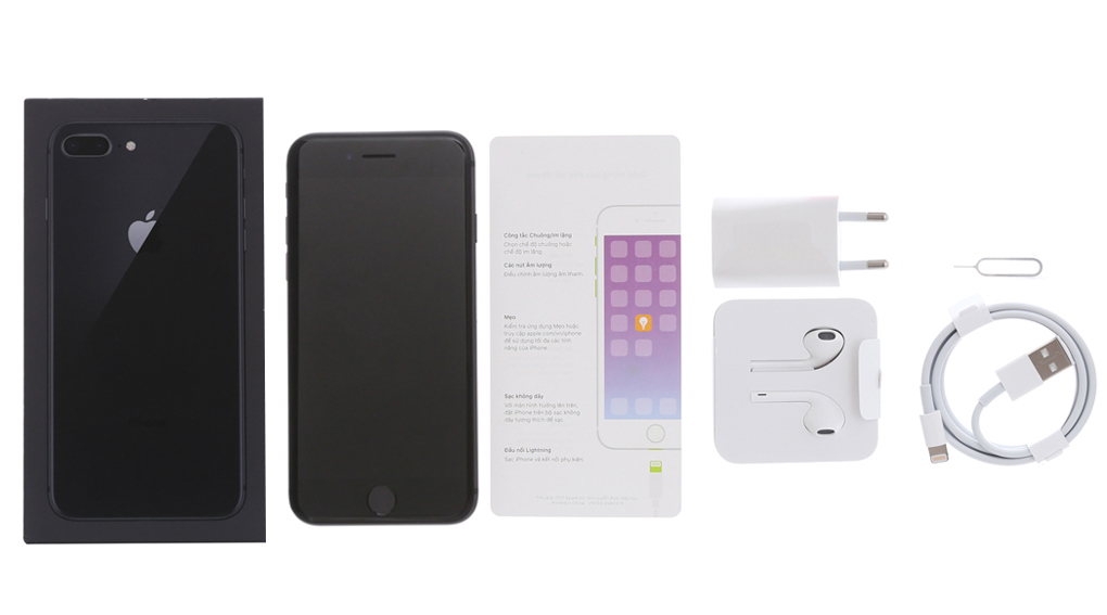 Bộ sản phẩm gồm: Hộp, Sách hướng dẫn, Cây lấy sim, Cáp Lightning - Type A, Củ sạc rời đầu Type A, Tai nghe dây