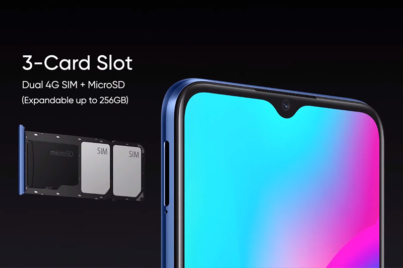 Realme C15 | Hỗ trợ khe cắm thẻ nhớ microSD