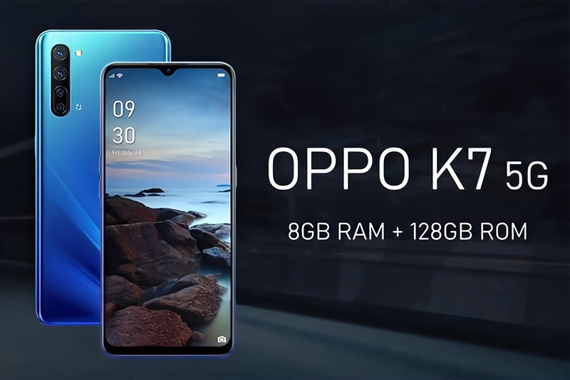 OPPO K7 5G | Trang bị Ram lên đến 8 GB, Rom 128 GB